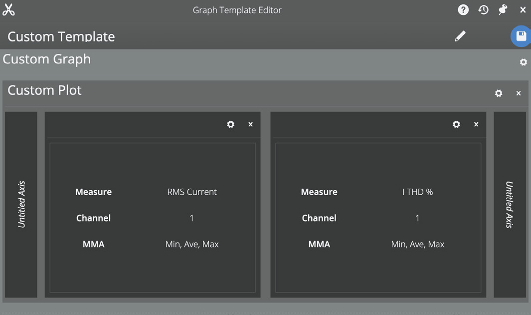 Custom options available within the Graph Template Editor.
