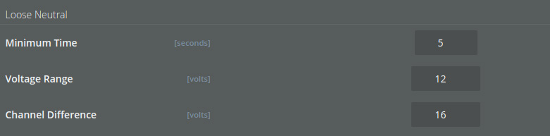 There are several options you can configure within the "Loose Neutral" section.