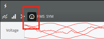 Figure 7. The Meter view button in the top control bar.