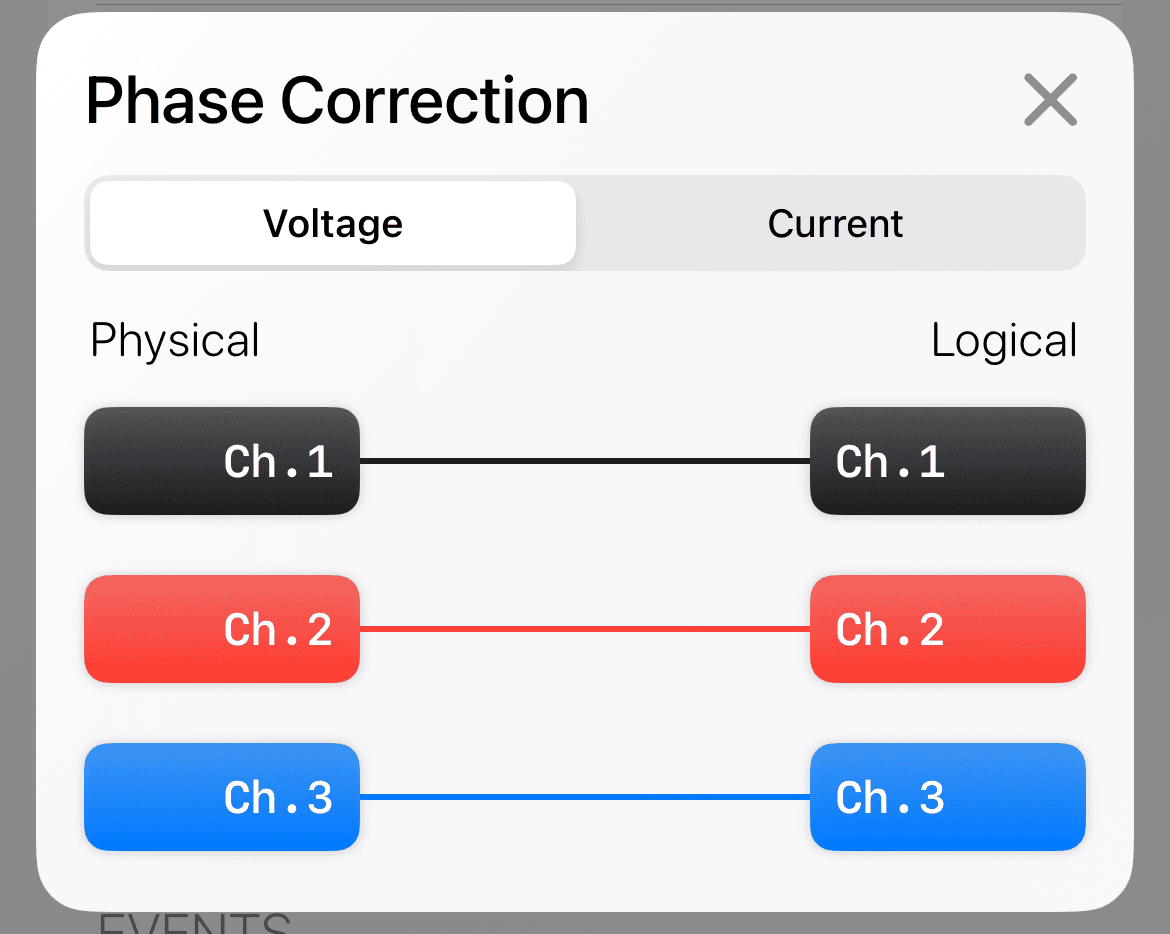Figure 1: Default "Physical" phase correction mapping (via PMI View)