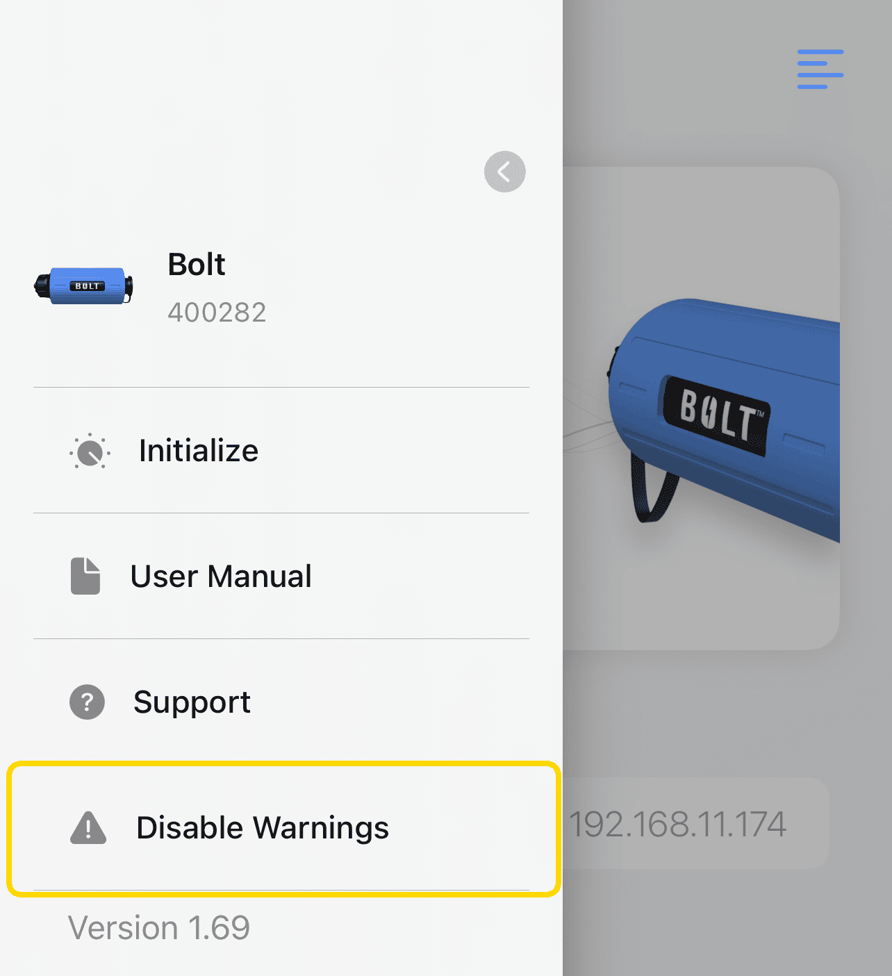 Figure 13: Disable Hookup Validation Notification in PMI View