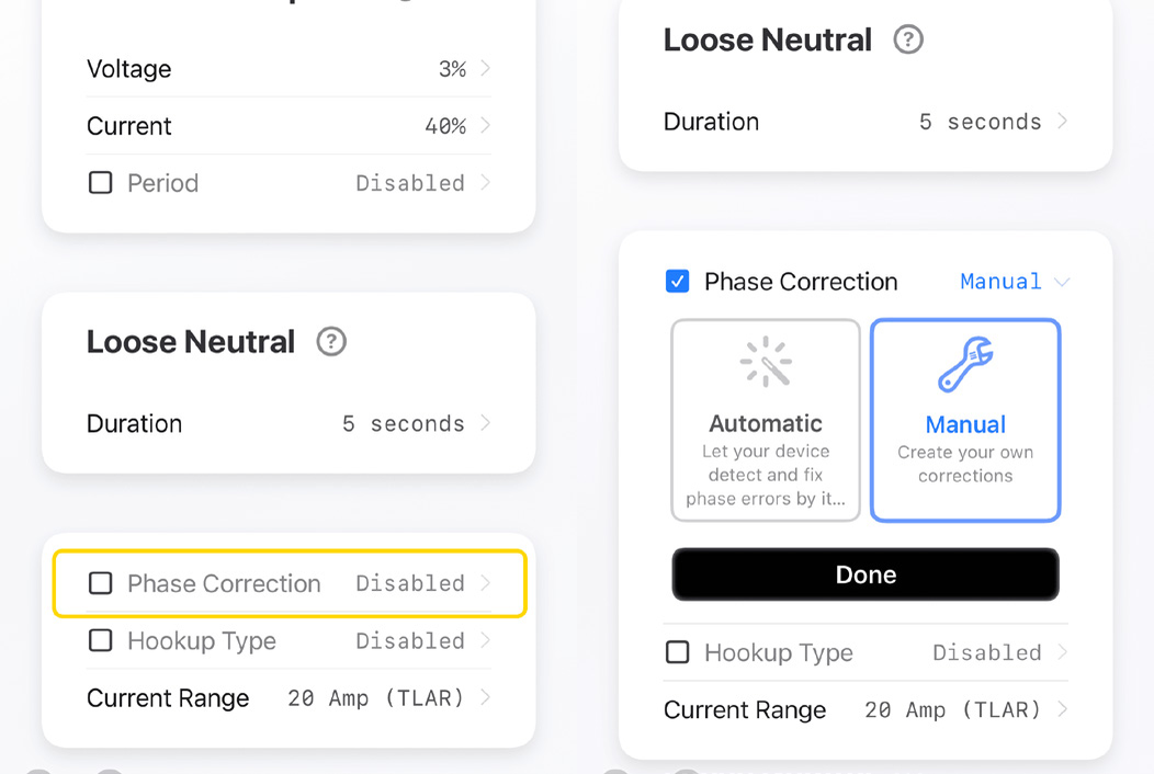 Figure 5: Initializing Phase Correction in PMI View