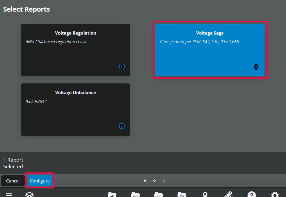 Figure 3. Voltage Sag Report