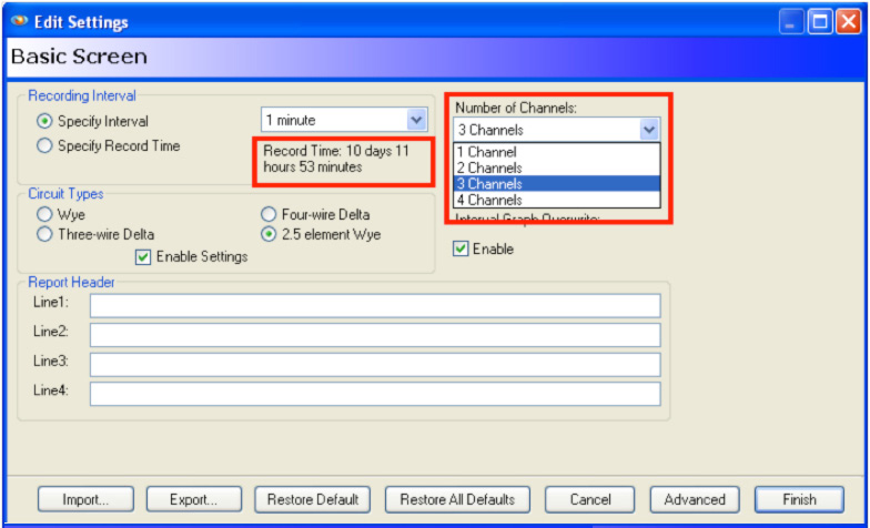 Figure 1. Select the desired number of channels.