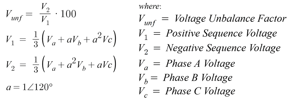 Figure 4. Symmetrical Components Method for Calculating Voltage Unbalance