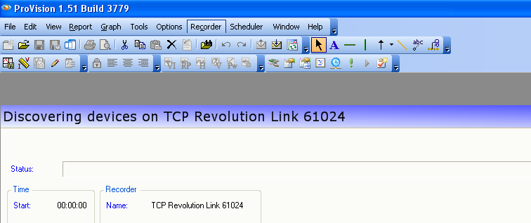 Figure 16. Scanning for the recorder