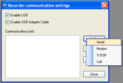 Figure 3. Add serial connection