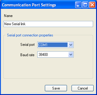 Figure 4. Connection properties
