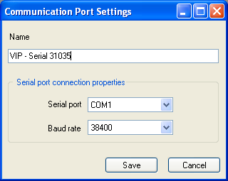Figure 5. Connection properties example