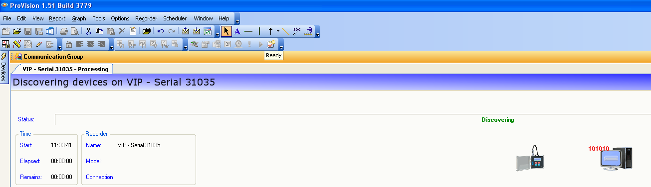 Figure 7. Scanning for recorder