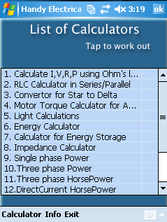 Figure 1. PPC Utils Handy Electrical Calculators