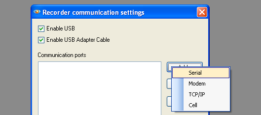 Figure 7. Add Serial Connection