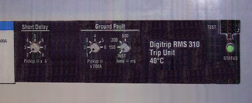 Figure 1. RMS current graph showing small ground fault at 06:04 hours.