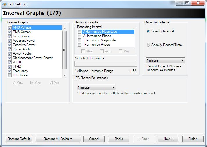 Figure 3. Editing recording settings in ProVision