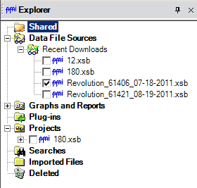 Figure 1. Explorer pane