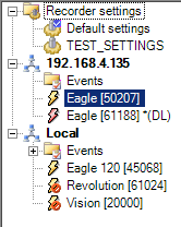 Figure 4. The communicator service attached to the local machine is designated in the Device Tree as Local.