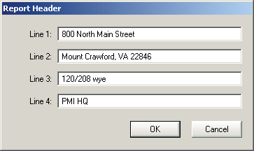 Four line text header.
