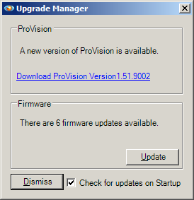 Figure 1. Upgrade Manager in ProVision