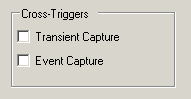 Figure 4. Cross triggers will trigger a waveform capture if either Event Capture or Transient Capture records are triggered