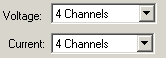 Figure 7. The number of voltage and current channels may also be adjusted