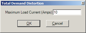 When the initial request for TDD data is made, the maximum load current must be specified in amps