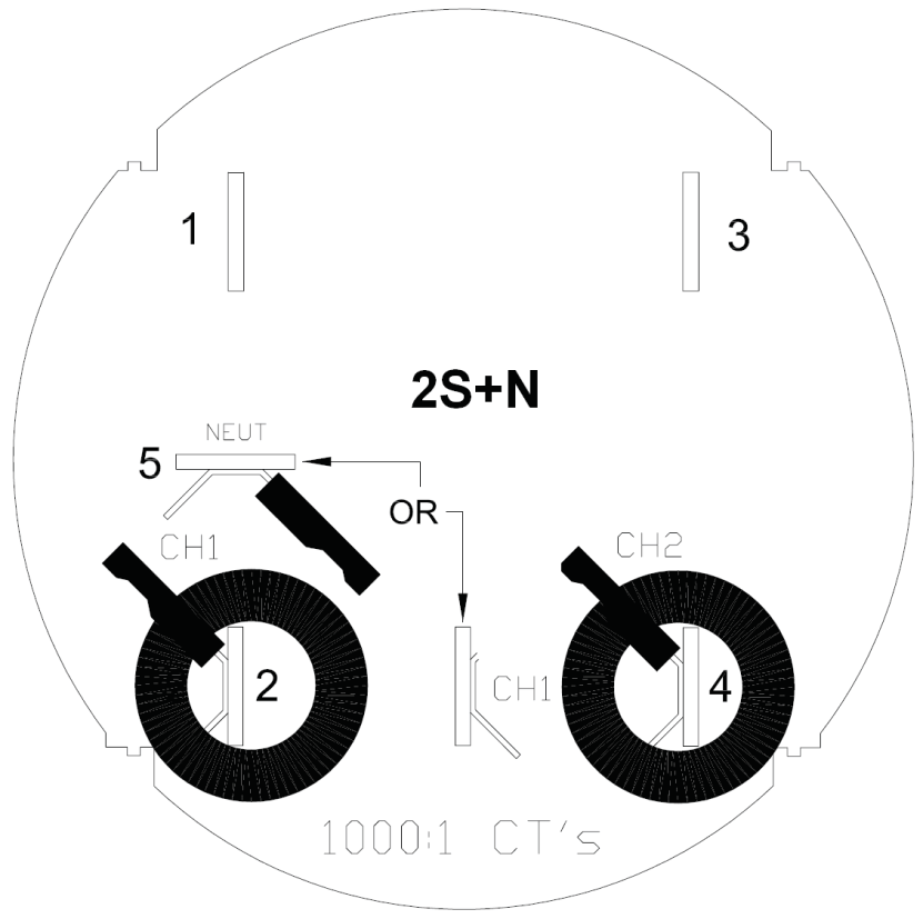 Figure 3. Single Phase: 2S+N, 2S