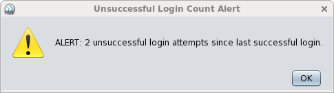 Figure 2. Login information panel.