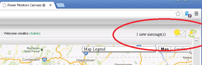 Figure 3. Canvass Message Icon