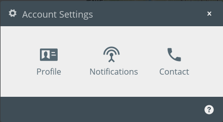Figure 3c. Account Settings menu (above)