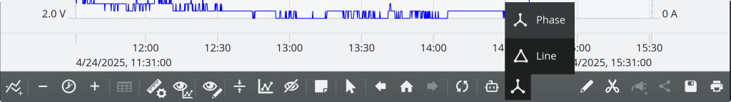 Fig. 3 Delta (Line) / Wye (Phase) Menu