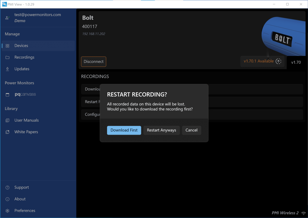 Figure 14. PMI View Devices Page
