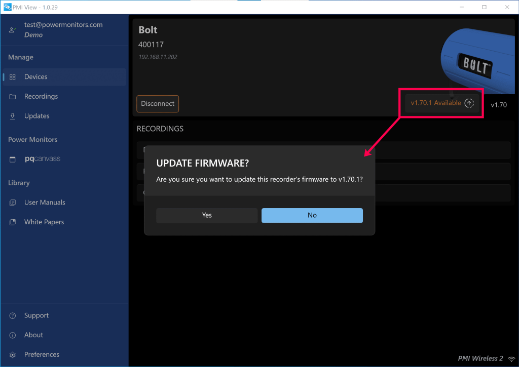 Figure 16. Updating Firmware

