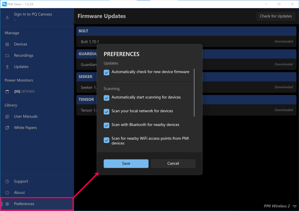 Figure 19. User Preferences