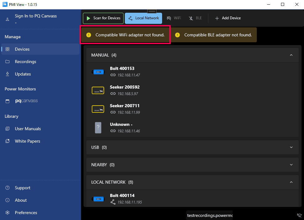 Figure 3. Compatible Wi-Fi adapter was not found
