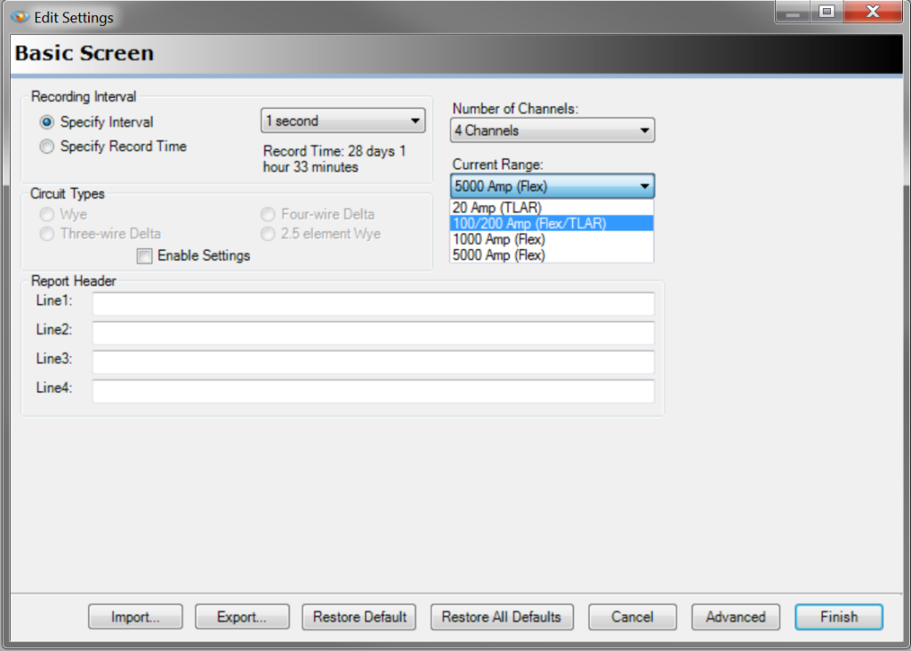 Figure 1: ProVision current
range selection