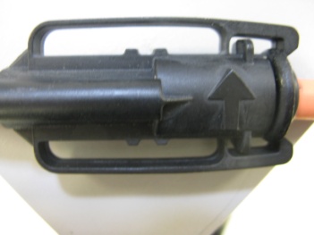Figure 3. To get the proper current phase, the arrow on the Flex CT end connector must be pointed toward the load's direction.