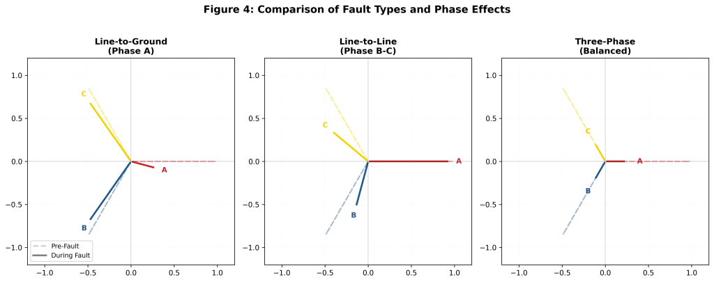 Figure 4. Comparison of Fault Types and Phase Effects