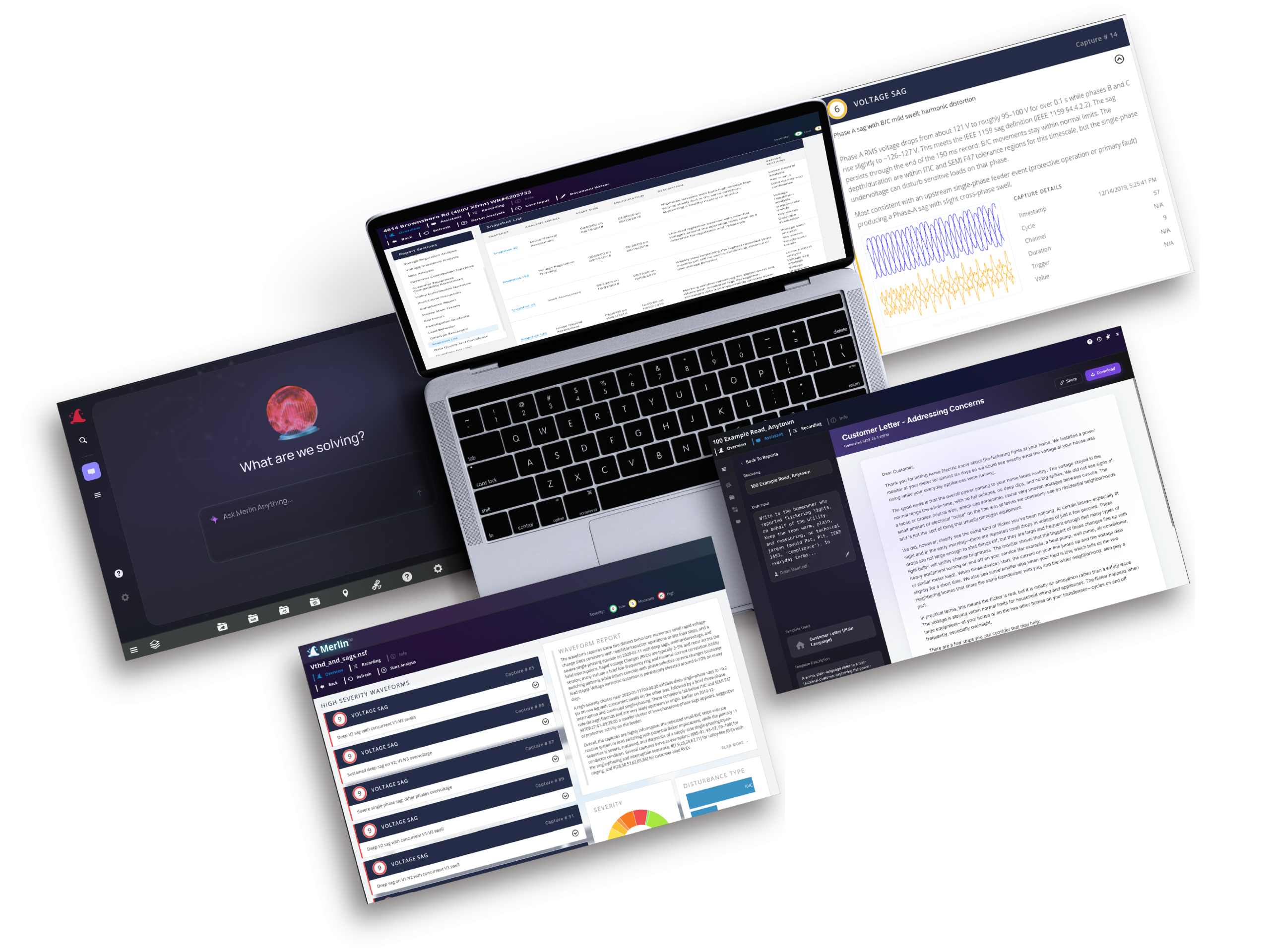 Merlin™: chat, waveform analysis and generated reports